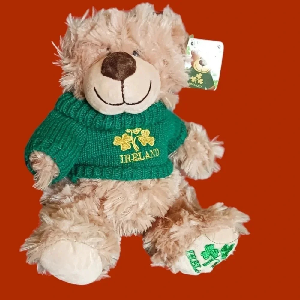 Irish fun shamrock plush stuffed teddy  bear